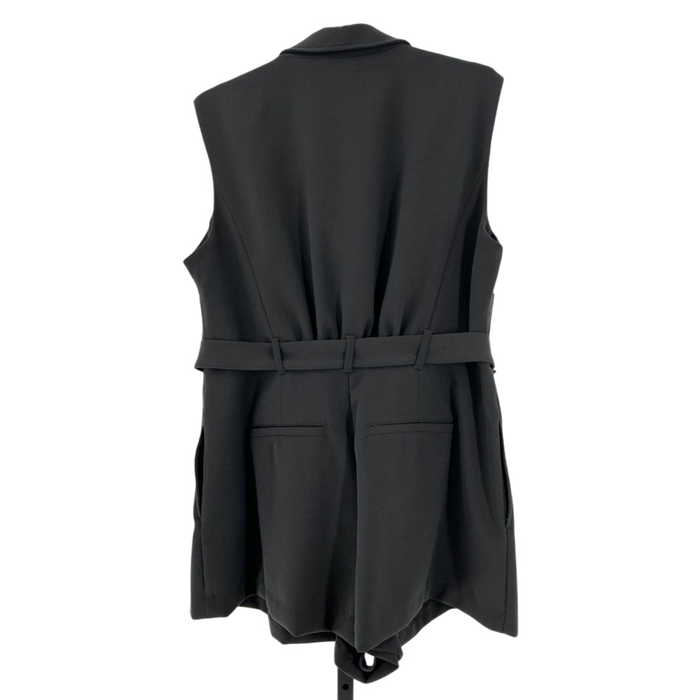 By Anthropologie Tailored Black Blazer Romper Size XL - Picture 3 of 4